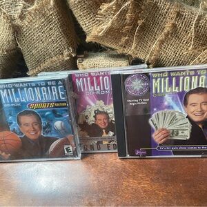 Who Wants to Be a Millionaire CD-ROM Set of 3 | 1st, 2nd, & Sports Edition